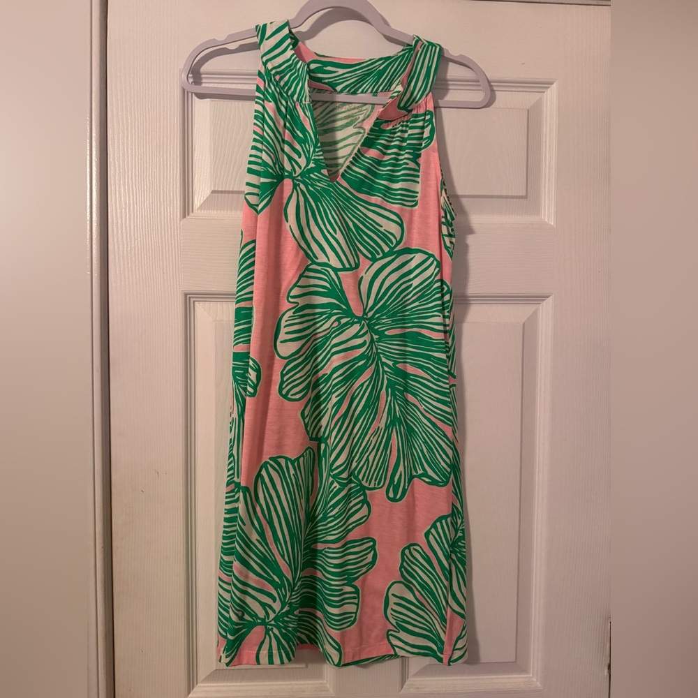 Lilly Pulitzer Pink and Green Midi Sundress Resort Wear